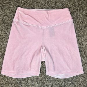 PINK Victoria's Secret Ultimate Crushed Velvet Biker Shorts